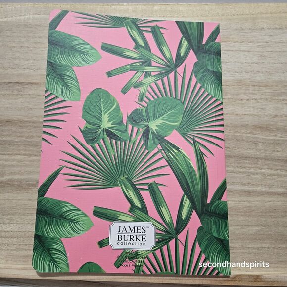 James Burke Notebook Journal Lined  7 x 10 in. Pink & Green W Pens And Holder - Picture 5 of 6